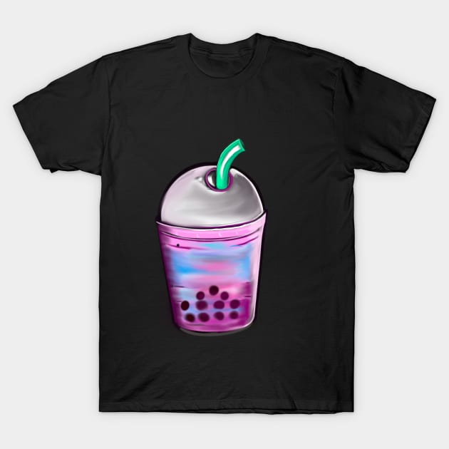 Bubble tea - Boba tea, boba juice, tapioca tea, pearl tea, pearl milk tea, tea shop T-Shirt by Artonmytee